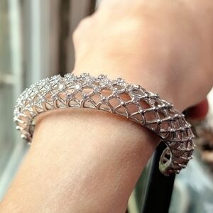 Elegant Silver Mesh Bracelet